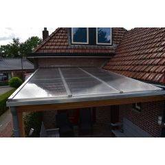 Dakpakket met brut aluminium profielsysteem